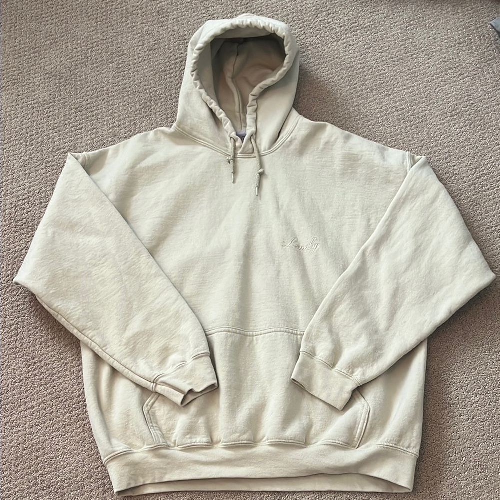 LONELY GHOST Cream Hoodie